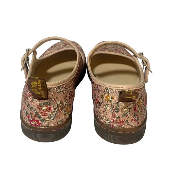 DR. MARTENS Floral Carnaby Pink Rose Meadow Mary Jane Shoe | 7 - Picture 4 of 7